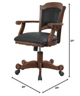 Simple Relax Leatherette Arm Chair, Tobacco and Black