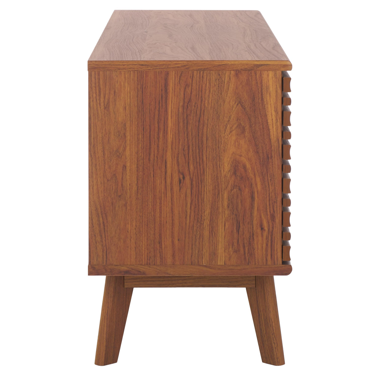 SAFAVIEH Home Collection ESMA Walnut Low Sideboard Media Stand Fits up to 60" Flatscreen TV