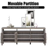 TV Stand, 62" Modern Boho Entertainment Center for TVs up to 65/70 Inches, Adjustable Shelves,