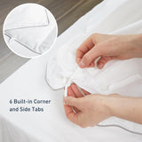 100% Cotton Shell Twin/Twin XL Summer Duvet Insert, White Down Alternative Cotton