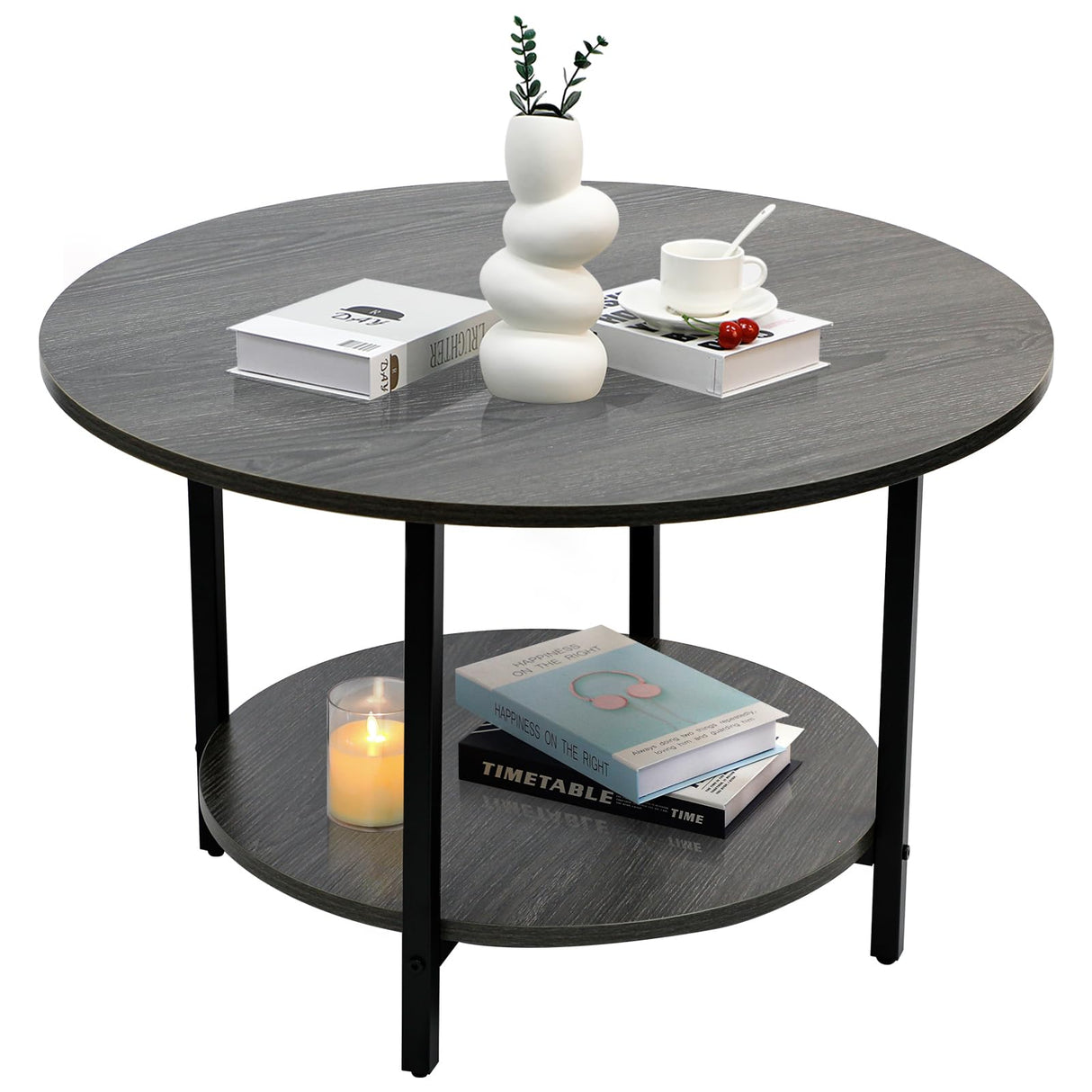 Coffee Table Set of 2, Combination of Single and Double Layers