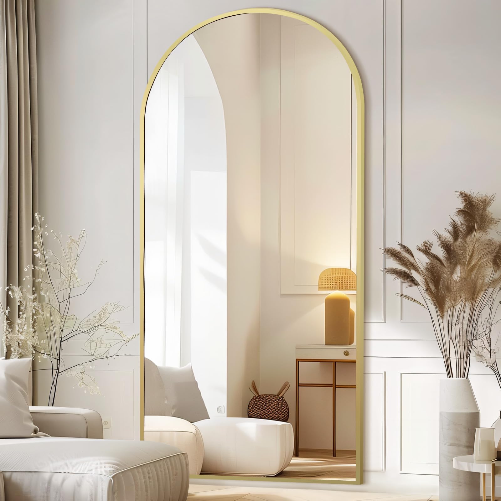 Mirror Full Length, Gold Arched Full Length Mirror