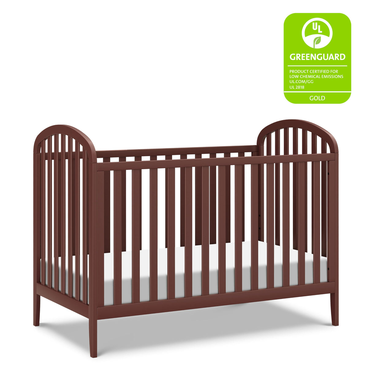 , Beau 3-in-1 Convertible Crib in Crimson, Gold Certified