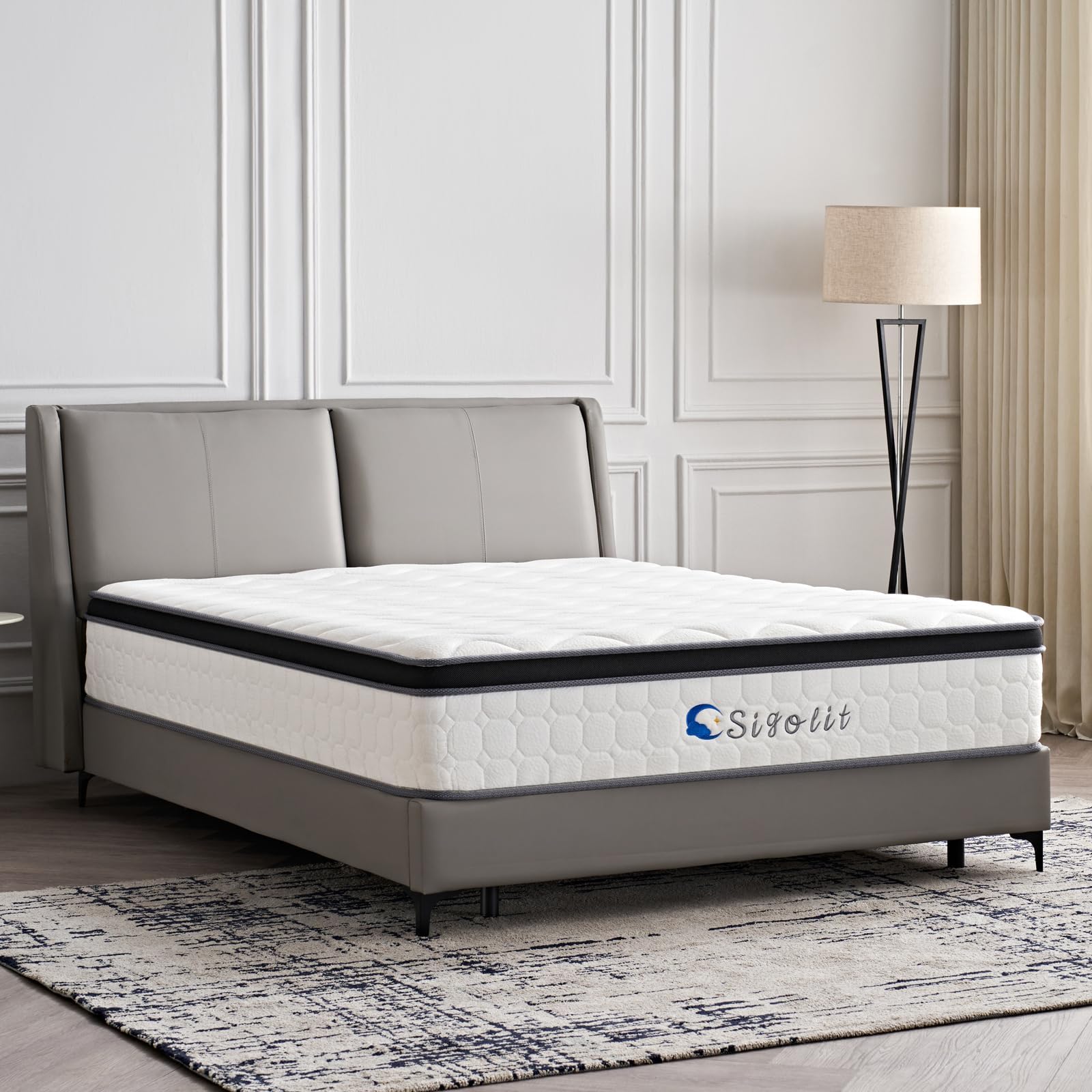 12 Inch Queen Firm Size Hybrid Mattress - Medium Plush, Memory Foam & Pocket Springs