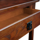 9057-RS Mission Console Entryway, Sofa Table, Made with Solid Wood,