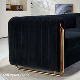 Modern Velvet Sofa for Living Room, 84 Inches Long Upholstered Sofa Couch with High