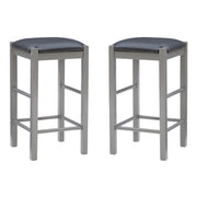 Faux Marble Three Piece Tavern Set, Grey and Black