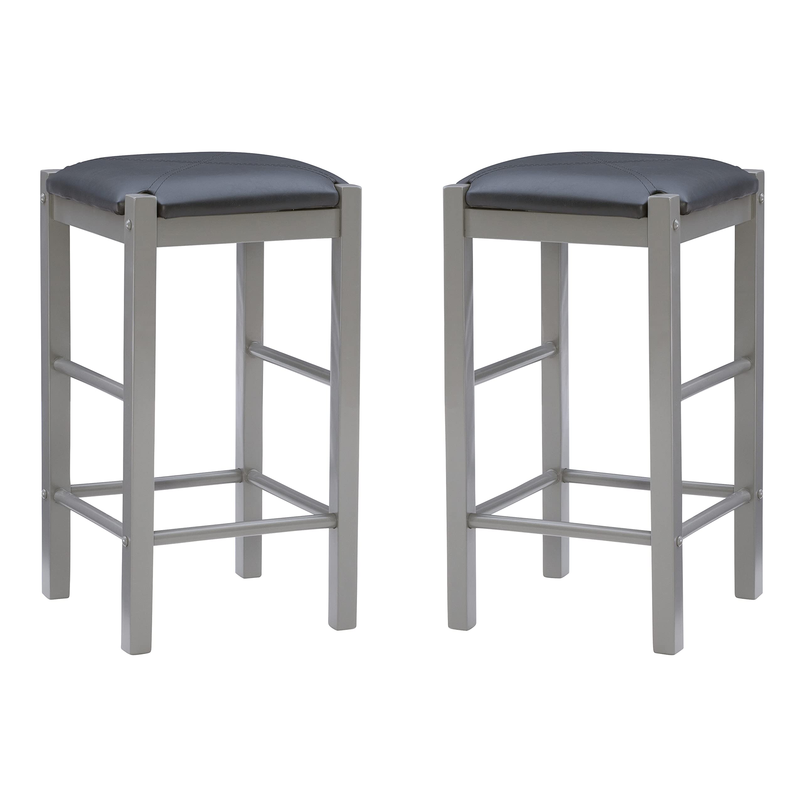 Faux Marble Three Piece Tavern Set, Grey and Black
