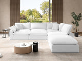 Oversized Sectional Couches for Living Room,Down Filled Sofas,White Modular Couch