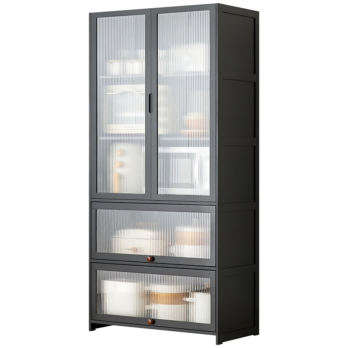 70" Tall Kitchen Pantry Storage Cabinet, Freestanding Kitchen Bake Rack