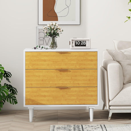 3 Drawer Dresser for Bedroom, Modern Chest with Deep Drawers, Storage Closet Dressers