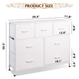 Dresser with 7 Drawers, Dressers for Bedroom, Fabric Storage Tower, Hallway