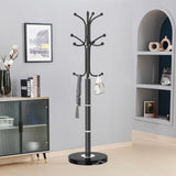 Metal Coat Rack Freestanding, Sturdy Coat Rack Stand with Natural Marble Base, Coat Racks Tree