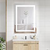 24" x 40" LED Bathroom Mirror Wall-Mounted Vanity Anti-Fog Mirror Dimmable Adjustable