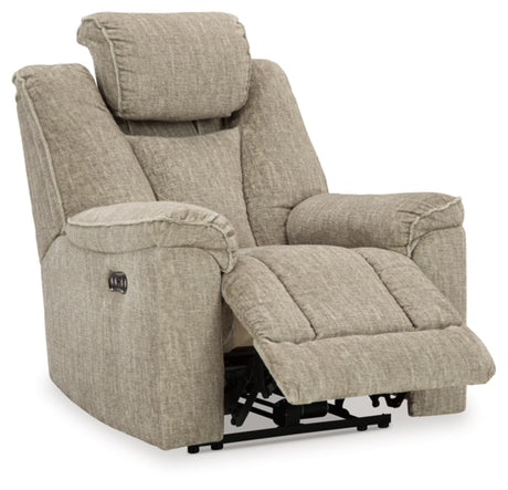 Signature Design by Ashley Hindmarsh Power Recliner, 38" W x 44" D x 42" H, Light Brown