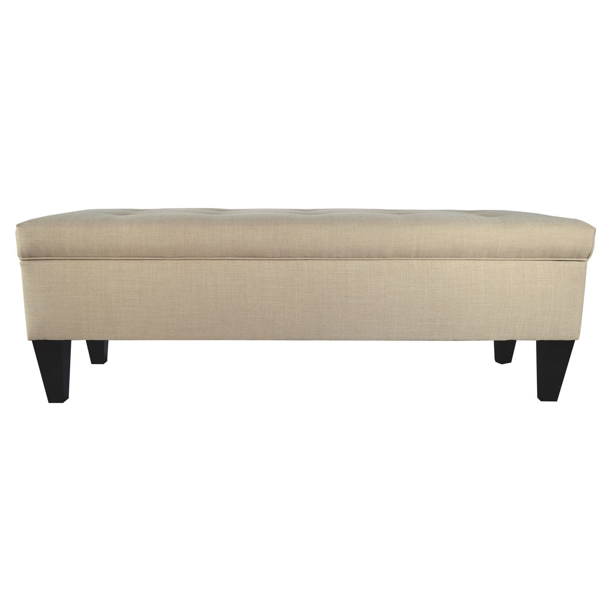 Brooke Collection Button Tufted Upholstered Long Bedroom Storage Bench, HJM100 Series, Sea Mist