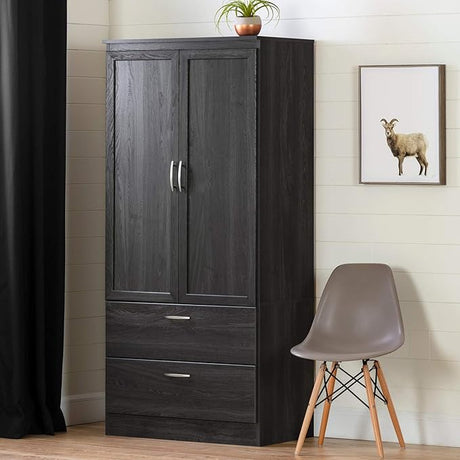 Acapella Wardrobe Armoire, Pure Black