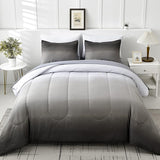 Comforter Set Queen Green 7 Pieces Gradient Olive Green Lightweight Bed in a Bag Queen Size Set