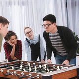 Foosball Table, 54” Full Sized Soccer Game Table with 2 Footballs