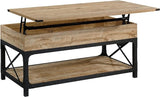 Steel River Lift-top Coffee Table, L: 41.30" x W: 22.32" x H: 18.58", Milled Mesquite Finish