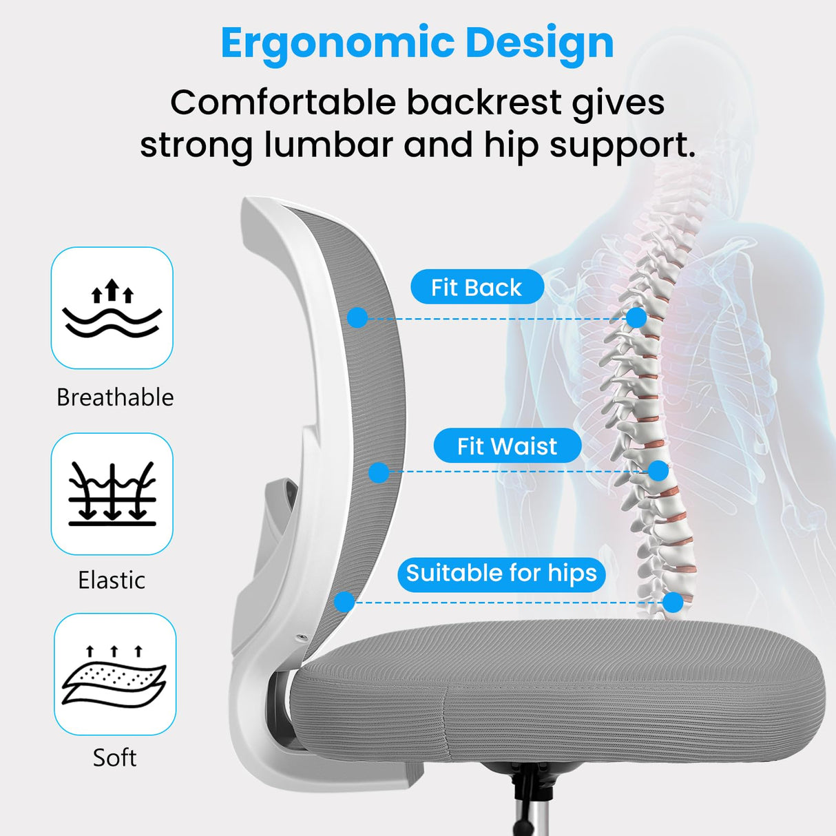 Drafting Chair Tall Office Chair for Standing Desk Chairs with Adjustable Height Footrest