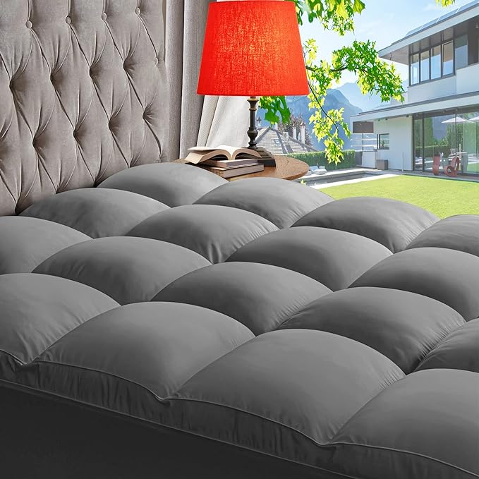 Mattress Topper for Back Pain Relief, Extra Thick Mattress Pad Pillowtop