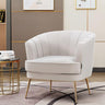 Contemporary Velvet Loveseat Chair with Gold-Finished Metal Legs, 2-Seat Sofa