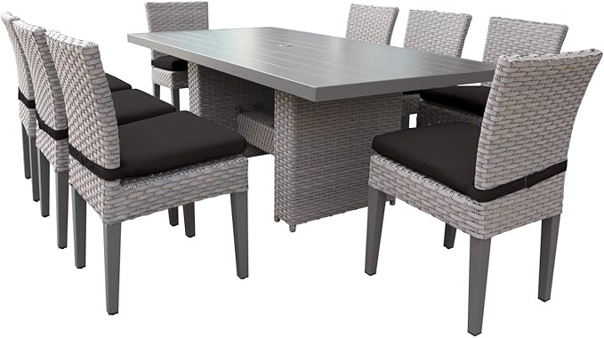 Florence 9-Piece Outdoor Dining Set with Cushions, White