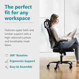 Office Computer Desk Chair, Ergonomic High-Back Mesh Rolling Work Task Chairs