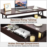 Lift Top Coffee Table, Morder Convertible Coffee Table w/Hidden Storage Compartment