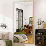 71"x31" Full Length Mirror Extra Large Hanging or Leaning Rectangle Mirror Aluminum Alloy