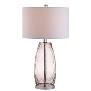 Juliette 26.5" Glass/Metal LED Table Lamp Contemporary Transitional Bedside Desk