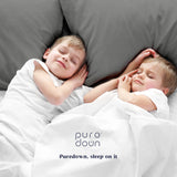 Feather Bed Pillows for Sleeping 2 Pack, 100% Cotton Cover Pillow Washable Queen Size