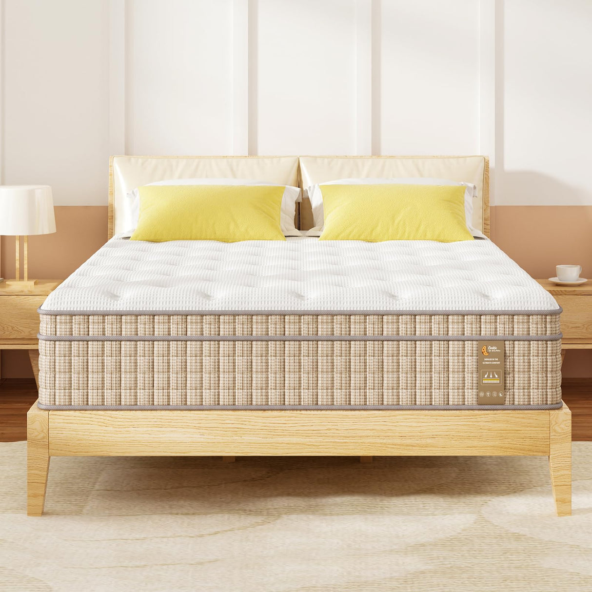 King Size Mattress, 14 Inch Hybrid Mattress in a Box, Pillow Top Bed Mattress