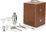 LEGACY - a Picnic Time brand Manhattan Case, Stainless Steel Cocktail Shaker Set