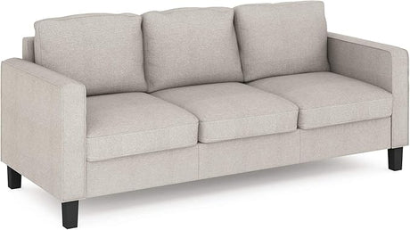 Bayonne Modern Upholstered 3-Seater Sofa Couch for Living Room, Gunmetal