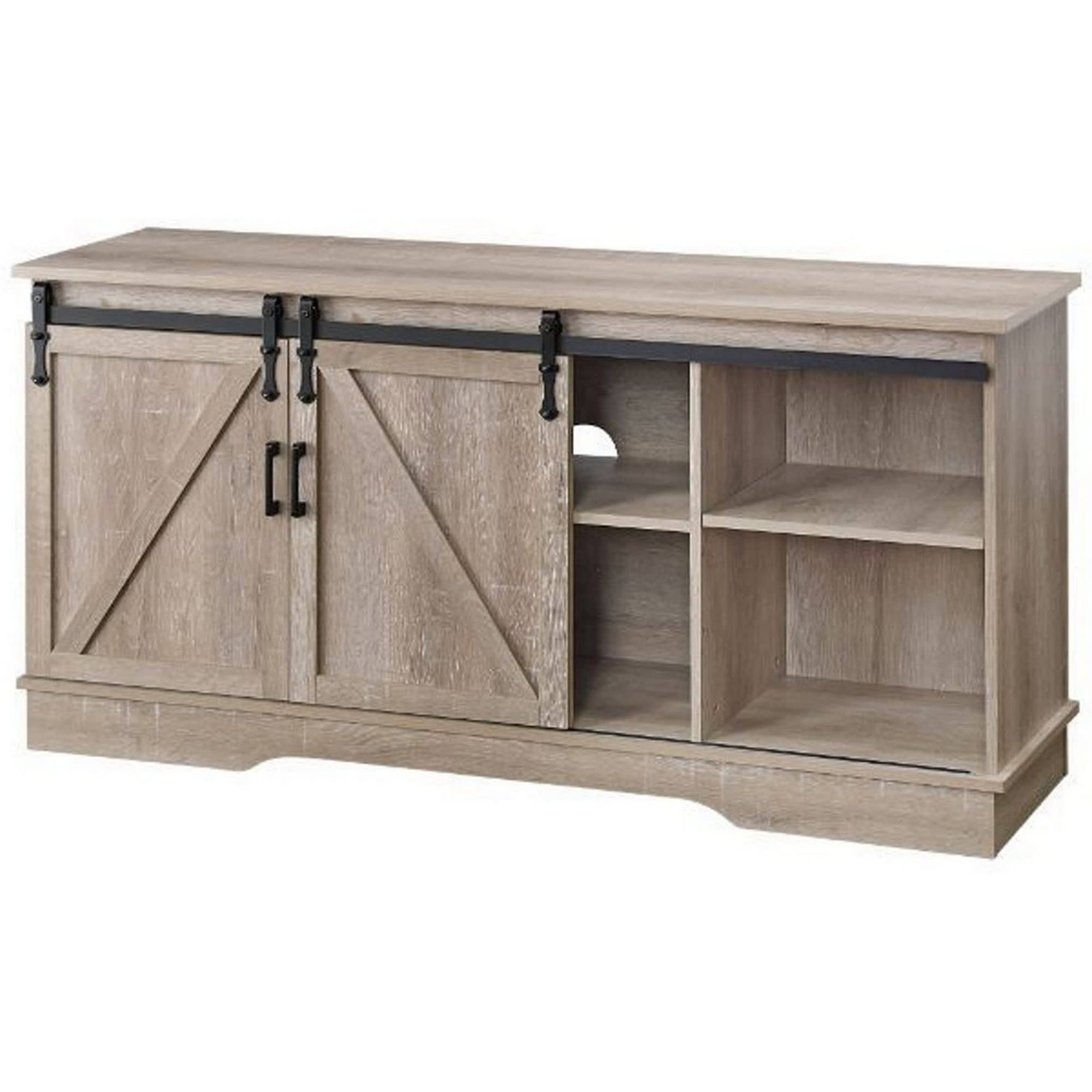Versatile Rectangular Wooden TV Stand, Brown