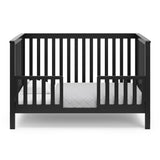 Hillcrest 4-in-1 Convertible Crib (Black) - Converts to Daybed, Toddler Bed