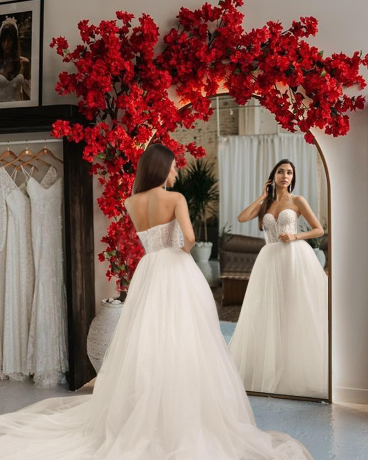 Full Length Mirror, 44" x72 Floor Mirror Freestanding, Oversized Full Body Mirror Floor