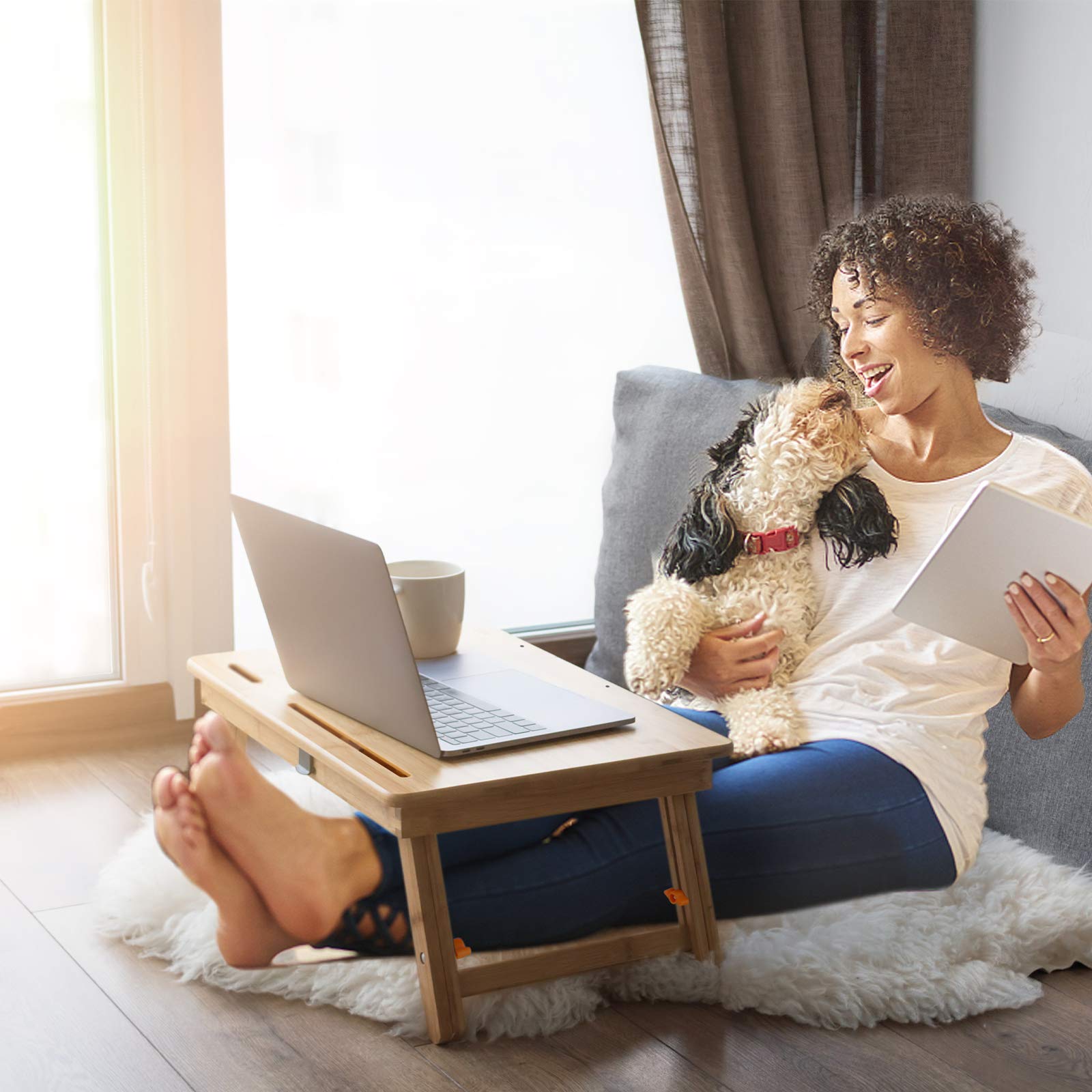 33.5inch Floor Table and 23.6in Bamboo Drawing Table Nnewvante