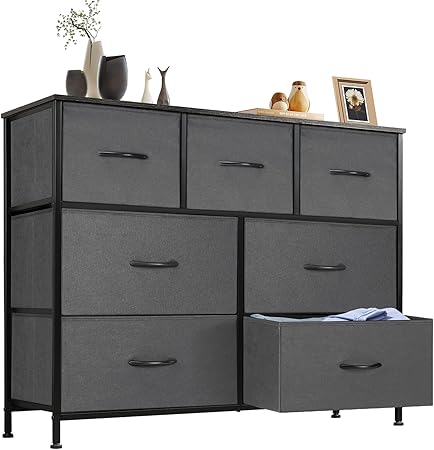 Dresser, Dresser for Bedroom, Storage Drawers, TV Stand Fabric Storage Tower