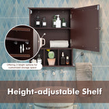 Wall-Mounted Bathroom Cabinet, 2-in-1 Storage Organizer with Mirror Door