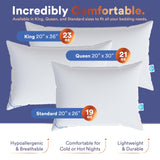 100% Luxury Down Pillow - Siberian 800 FP Medium Support King Size - Pack