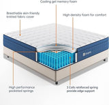 King Mattress, 12 Inch King Size Mattress in a Box, Hybrid Mattress