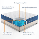 King Mattress 14 Inch, King Size Mattress in a Box, Strengthen Hybrid Mattress King Size