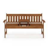 FG19341 Tioman Outdoor Hardwood Occasional Bench, Natural