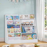 Tier Kids Bookshelf and Storage Organizer, Five Layer Sling Children Bookcase, Baby