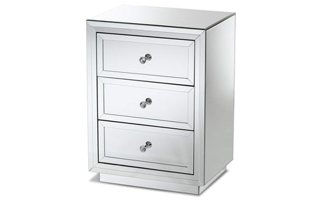 Baxton Studio Nightstands, Silver