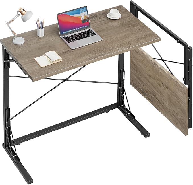 31.5" Folding Desk, Foldable TV Tray Table for Eating on Couch, Extra Large TV Dinner