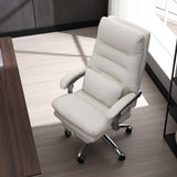 Office Chair with Foot Rest - High Back Executive Chair with Padded Linkage Armrests,